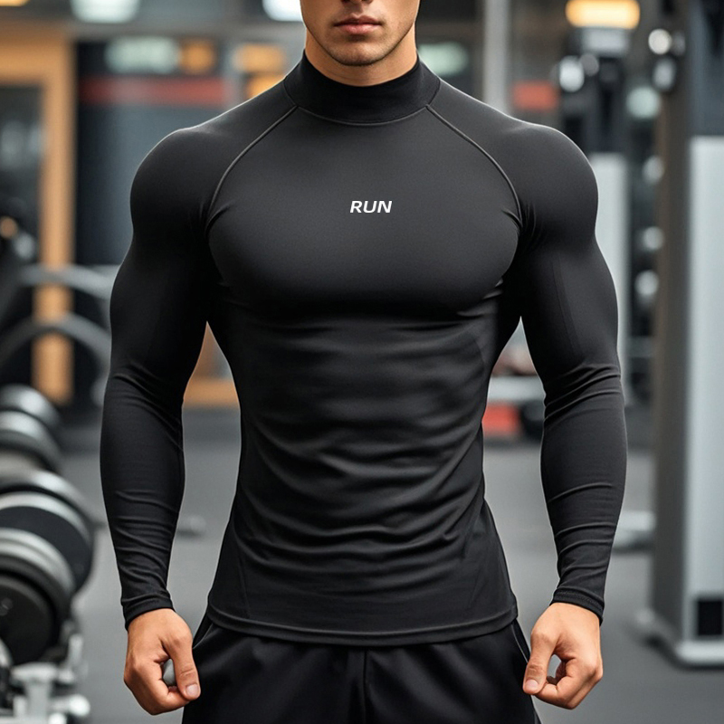 Turtleneck Bodysuit - Erkek Koşu Balıkçı Yaka Çabuk Kuruyan