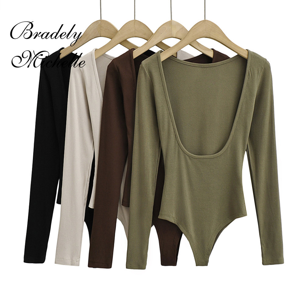 Turtleneck Bodysuit - Kadın Seksi Giyim Uzun kollu Düz