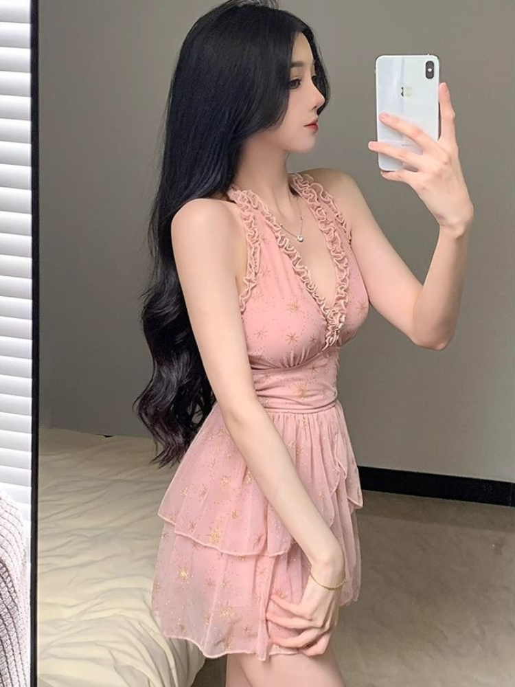 Women'S Fashion Suit - Bayanlar 2026 Moda Etekli Monokini Göbek