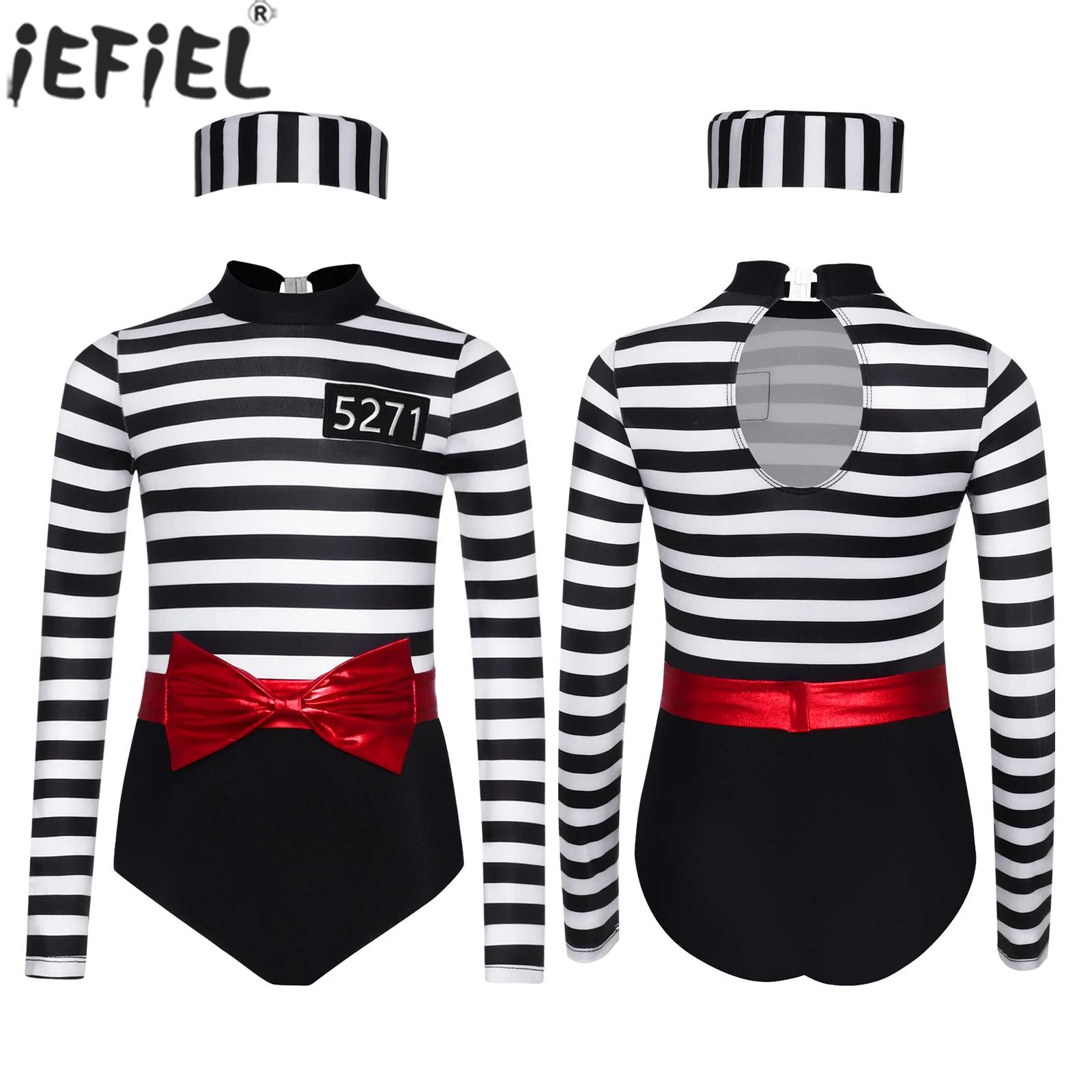 Turtleneck Bodysuit - Genç Kız Cadılar Bayramı Mahkum Cosplay